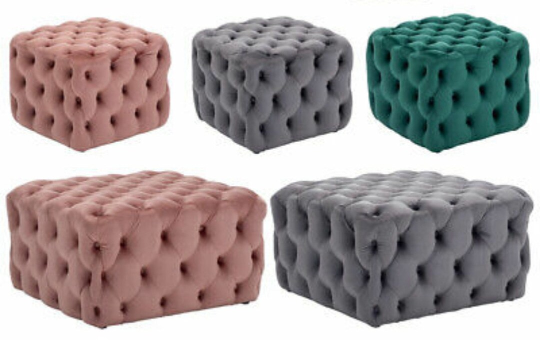 Velvet Ottoman Coffee Table Tufted Ottoman Pouf Beautiful Velvet