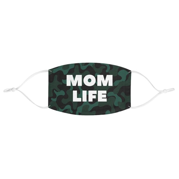 Mom Life Camo Camouflage Fabric Face Mask