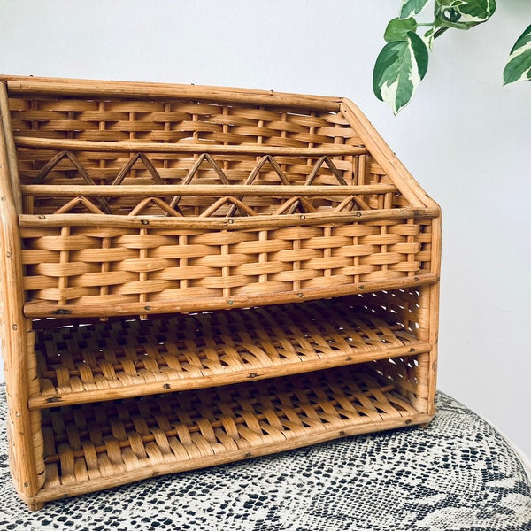 Wicker Wall Shelf Etsy