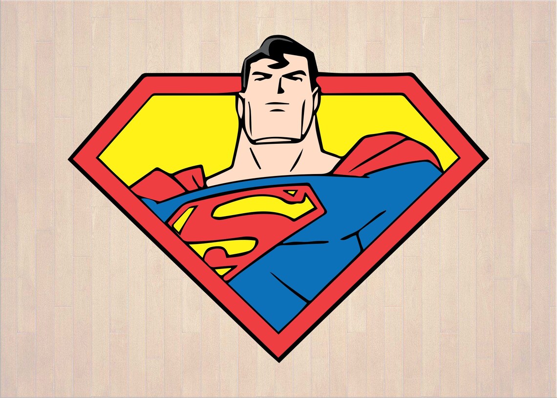 Superman Svg 02 svg dxf Cricut Silhouette Cut File | Etsy