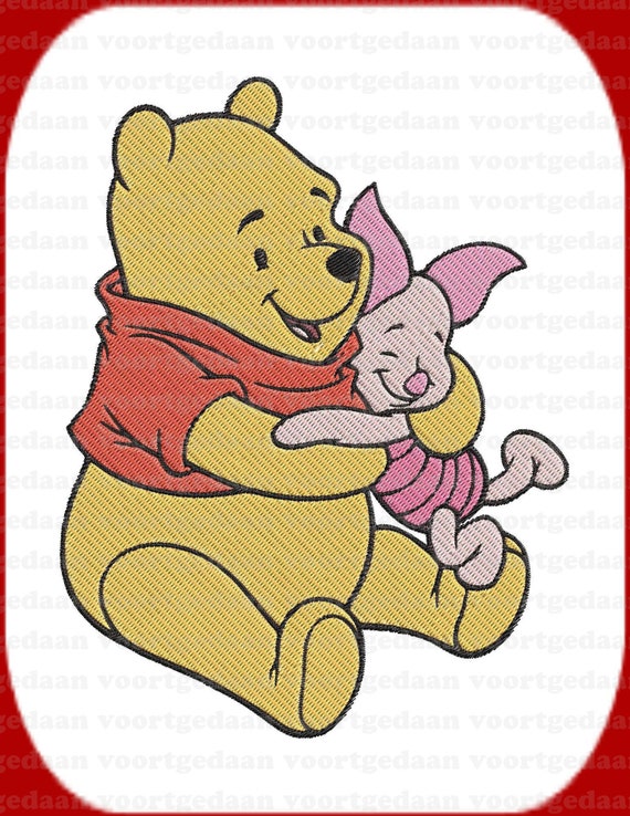 Winnie Der Pooh Und Ferkel Umarmung Gefullt Stickerei Design Etsy