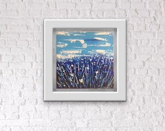 Acrylic painting Abstract Landscape impasto