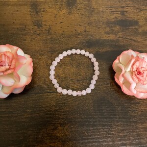 Beaded Rose Quartz Crystal Bracelet
