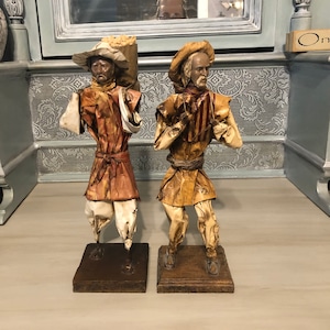 EB M.R. Elaborado A Mano ペーパーマシェ メキシコ民芸品 置物 - ペーパーアート - 2 個セット 男の隠れ家、ヴィンテージ民芸品