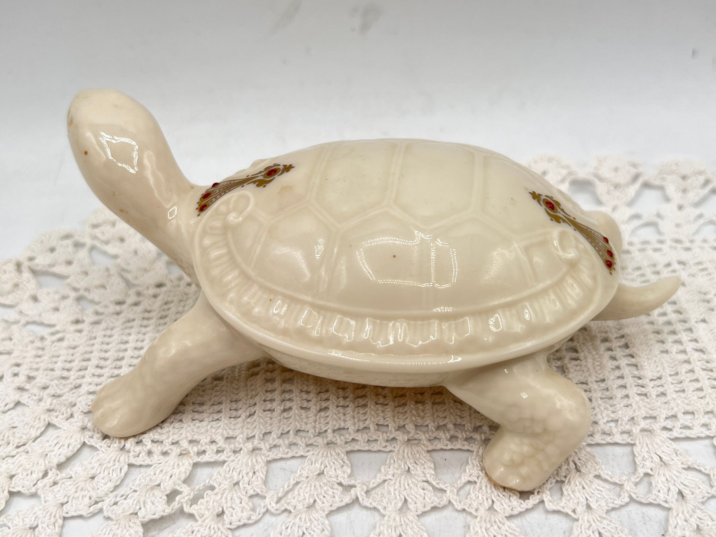 Vintage LENOX Jewels Collection Turtle Figurine, Porcelain