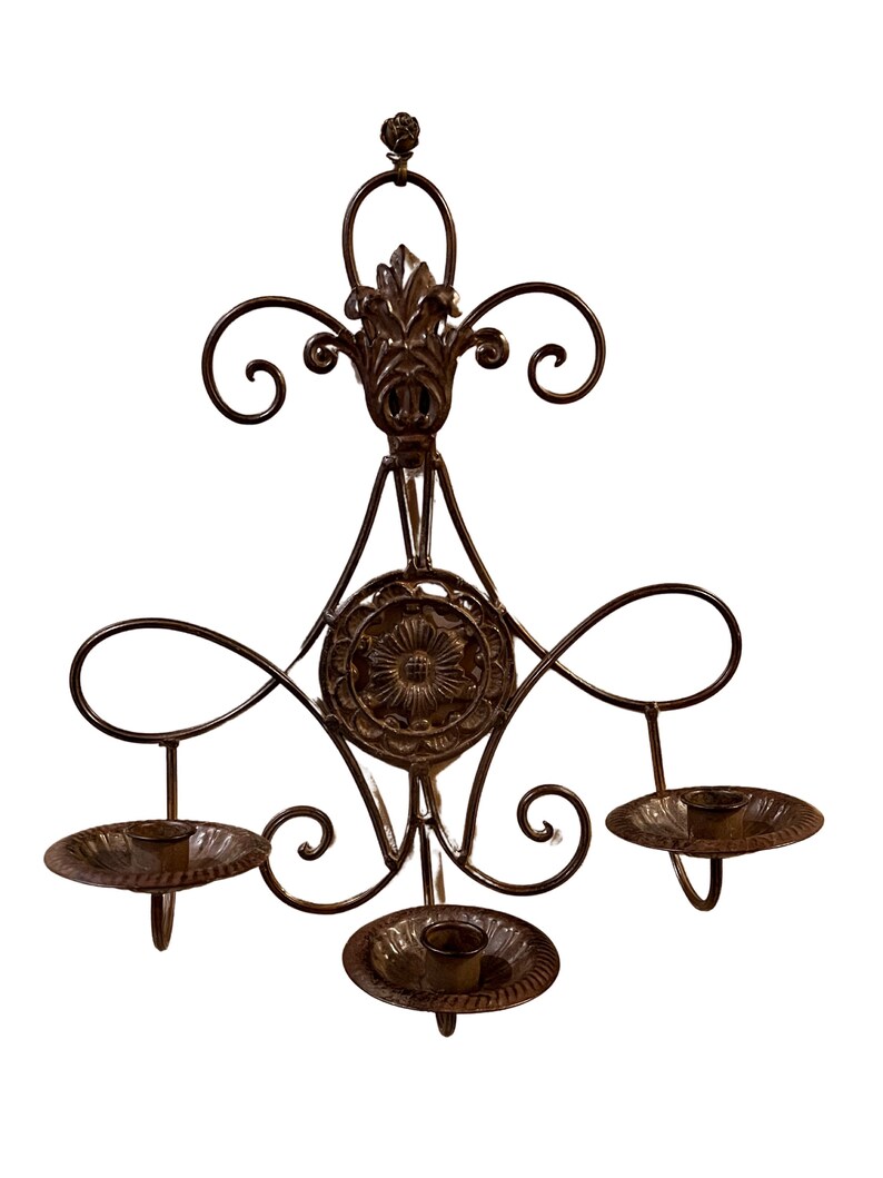 Vintage Candle Holders Gallery Wall Art Set of 2 Triple Etsy