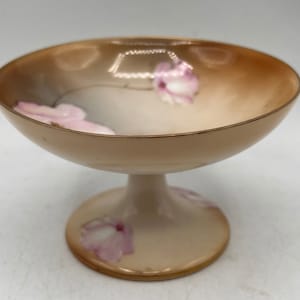 Vintage RS Germany Bathroom Soap Dish, Hand Painted, White Pink Floral, Porcelain Footed Bowl, Trinket Dish, Collectible, RARE