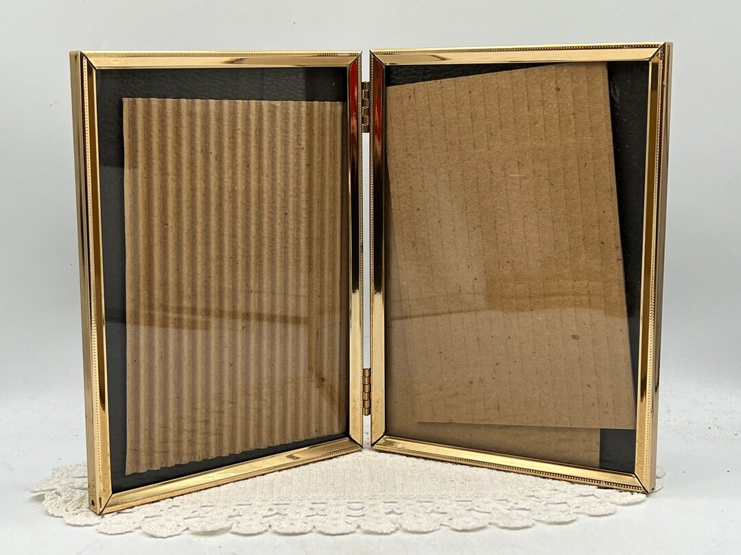 Vintage Mid Century Picture Frame Gold Brass Finsh 7 X Etsy