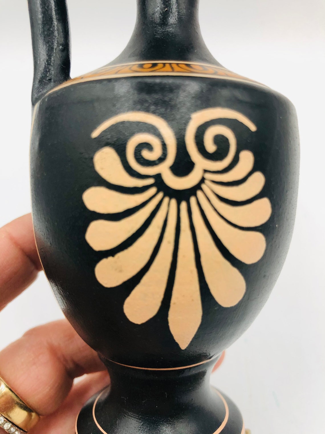 Greek Hand Painted Vase by D Vassilopoulos No 204 Paris Abduct Etsy