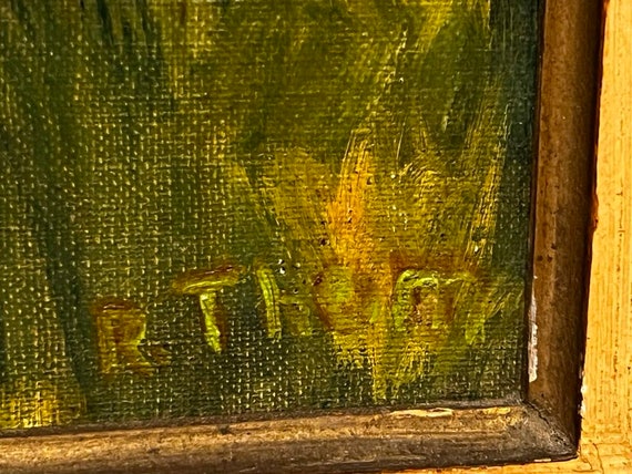 Vintage R. Thomas Impressionist Oil Painting: River Mountain