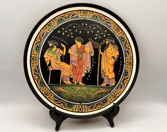 Greek Mythology Plate, Poseidon, Amfitrite, Sosinoid, Greek Art,  Greek Religion & Myth, Wall Art, Decorative Greek Plate, Wall Hanging