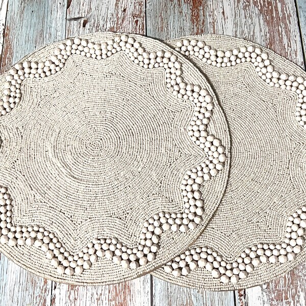 Beaded Placemats Etsy