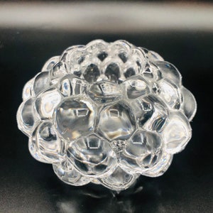 Vintage Orrefors Raspberry Crystal Votive Candleholder, Signed Glass Art