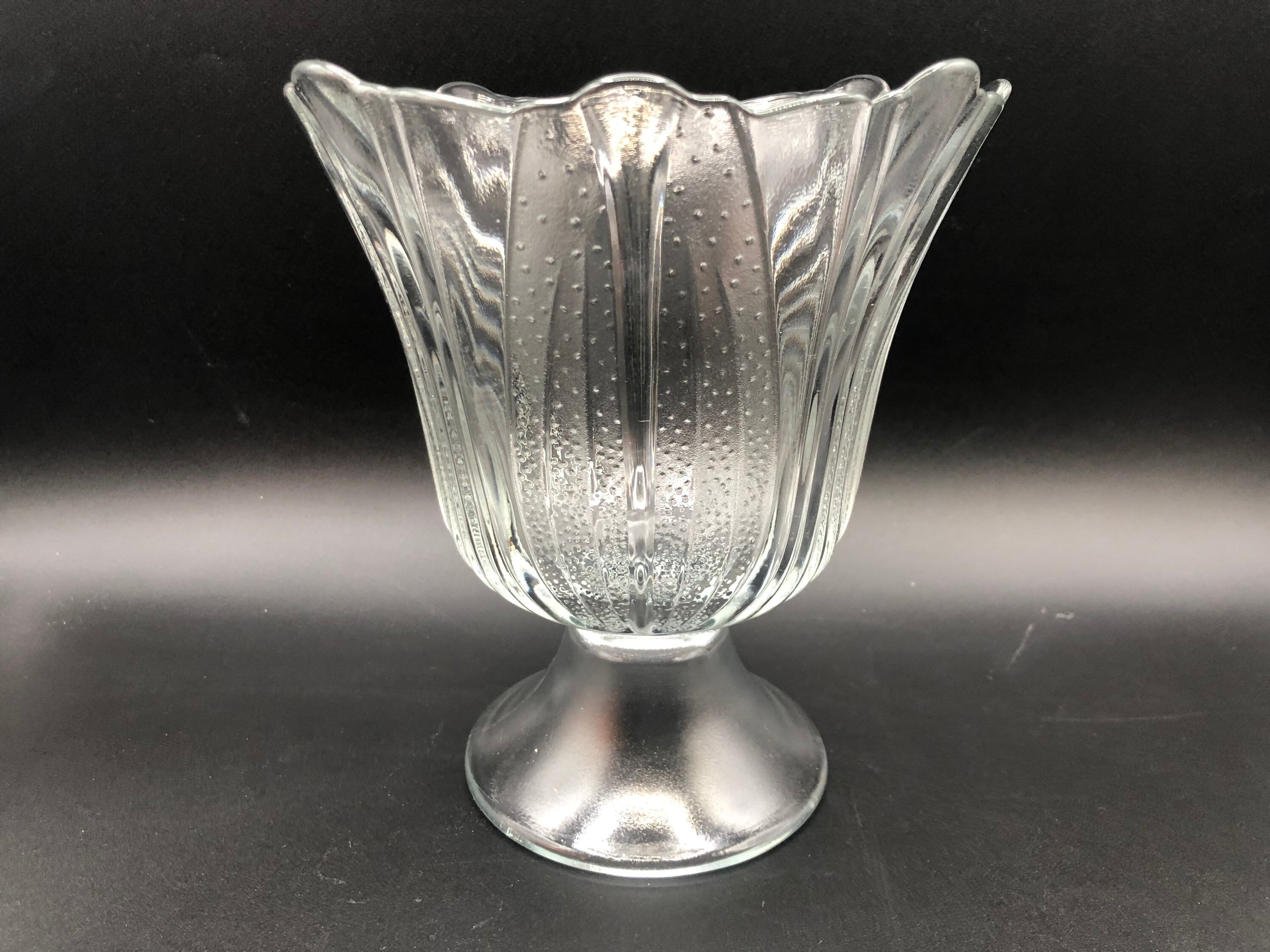 Victorian Celery Vase Pressed Glass Spooner with Slight Etsy