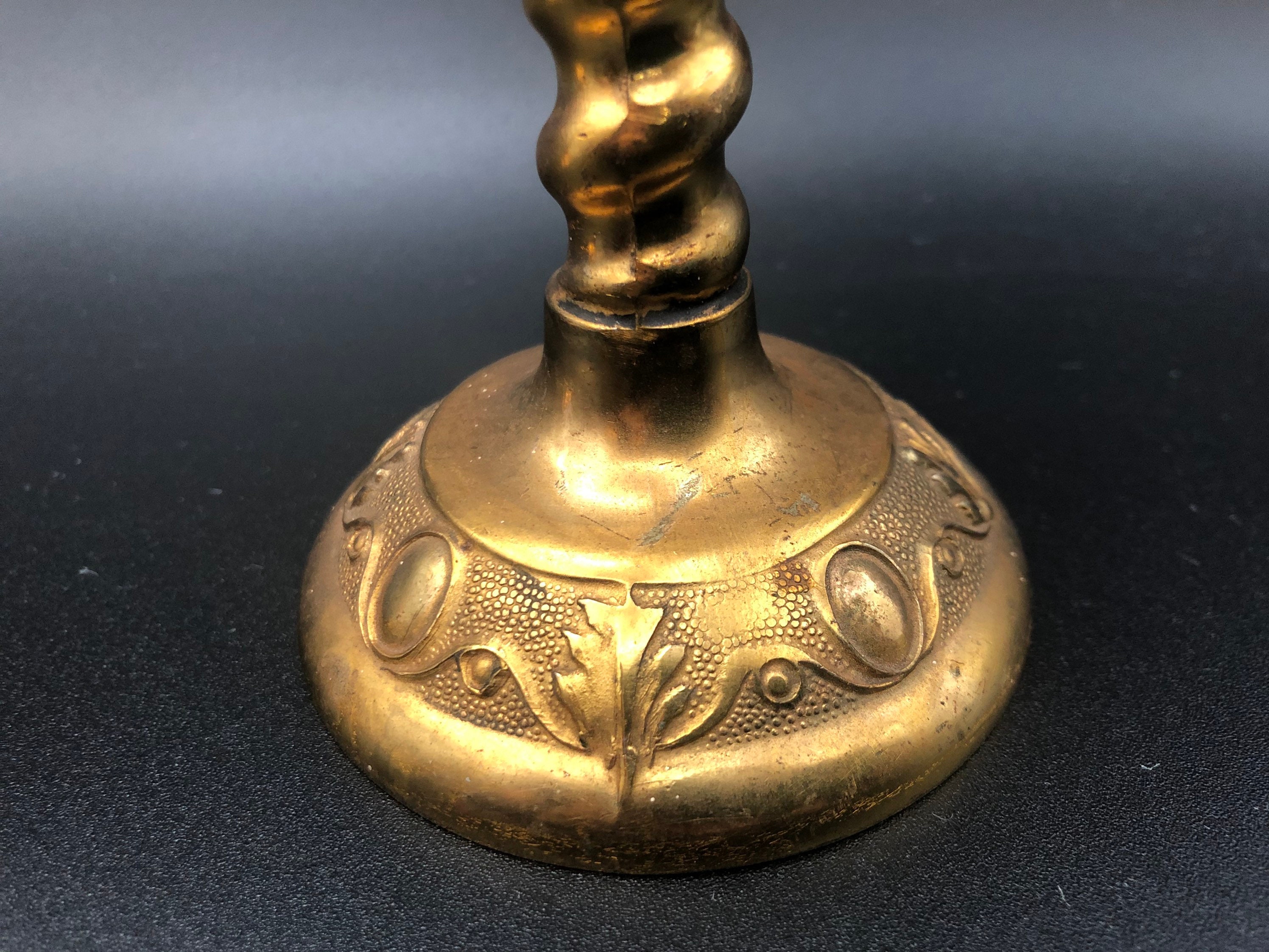 Vintage paar 19. Messing Gerste Twist Seamed Kerzenständer | Etsy