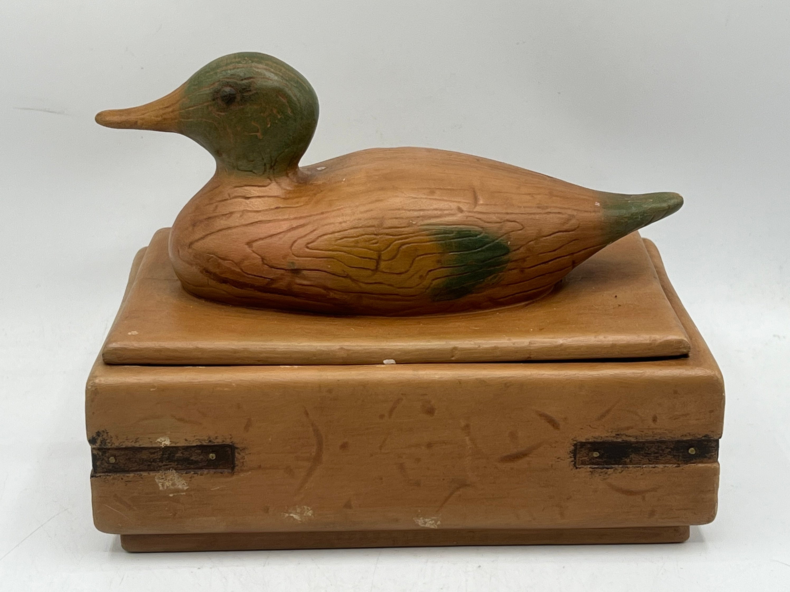 1978 Duncan Enterprises Ceramic Duck, Trinket Boc, Gift for
