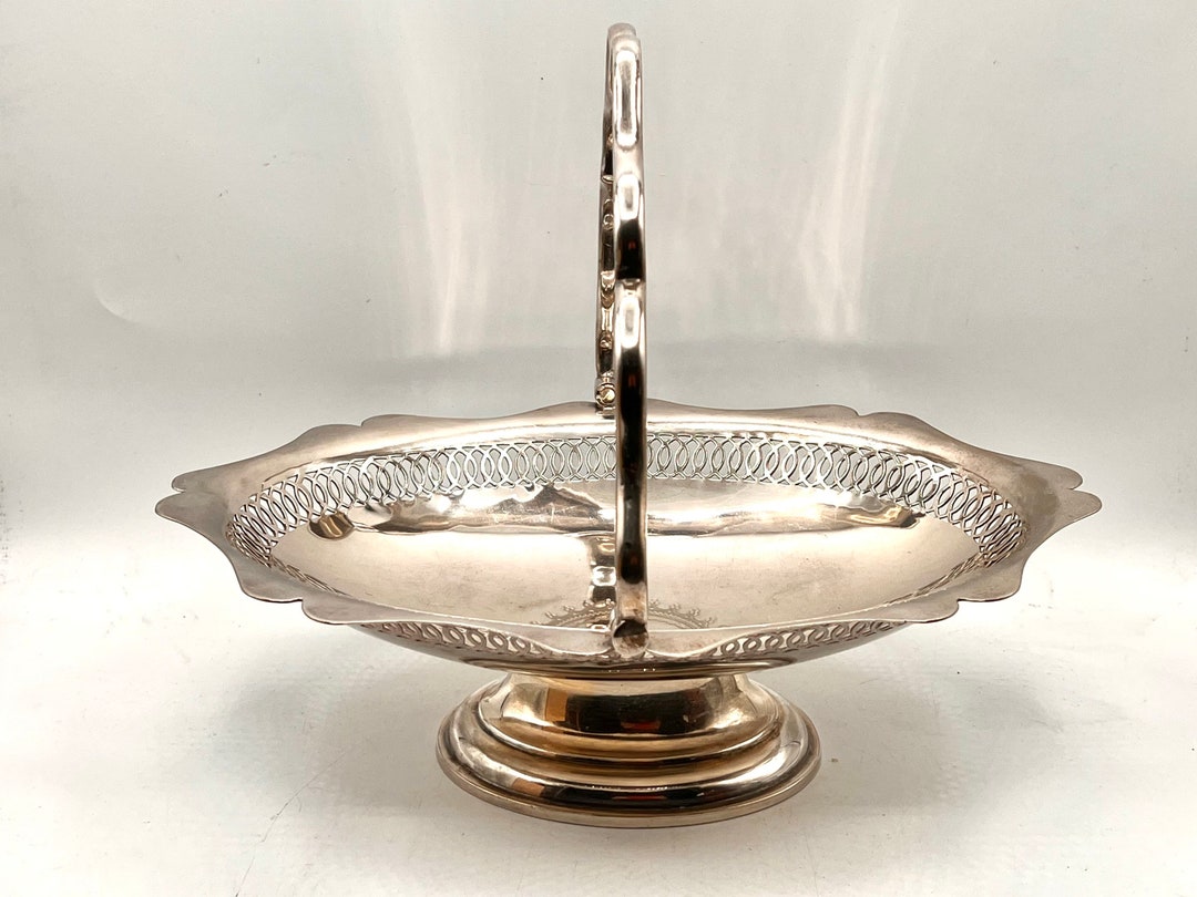 Antique Silver Brides Basket James Deakin and Sons Silver Etsy