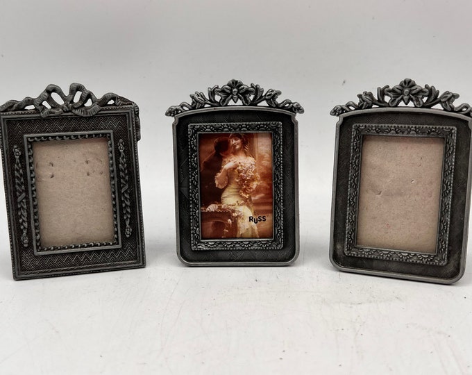 Vintage Russ Picture Frames, Set of 3 Mini Frames, Ornate Details