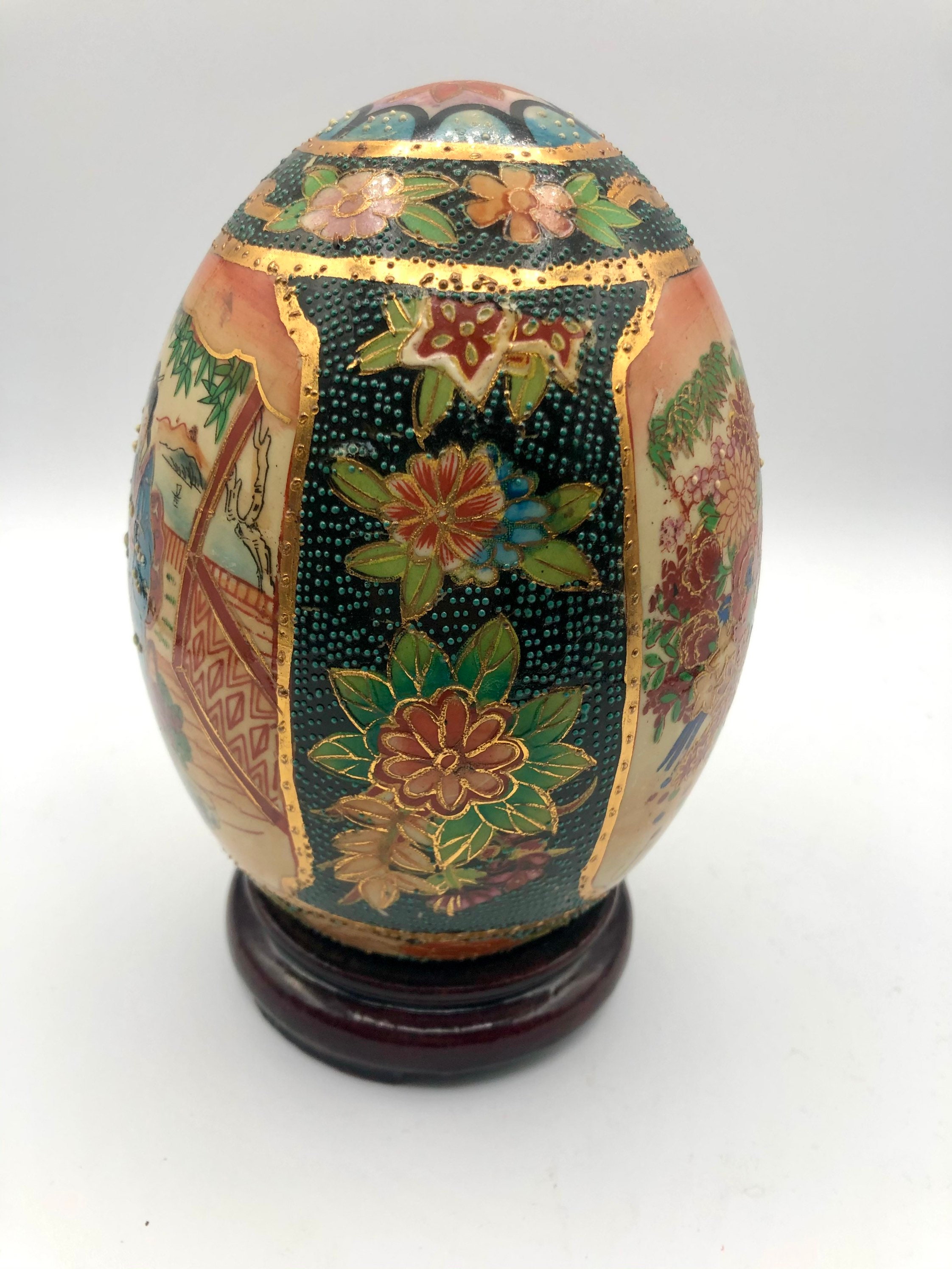 Vintage Royal Satsuma Ceramic Egg 7 Eggs Hand Painted Etsy Canada