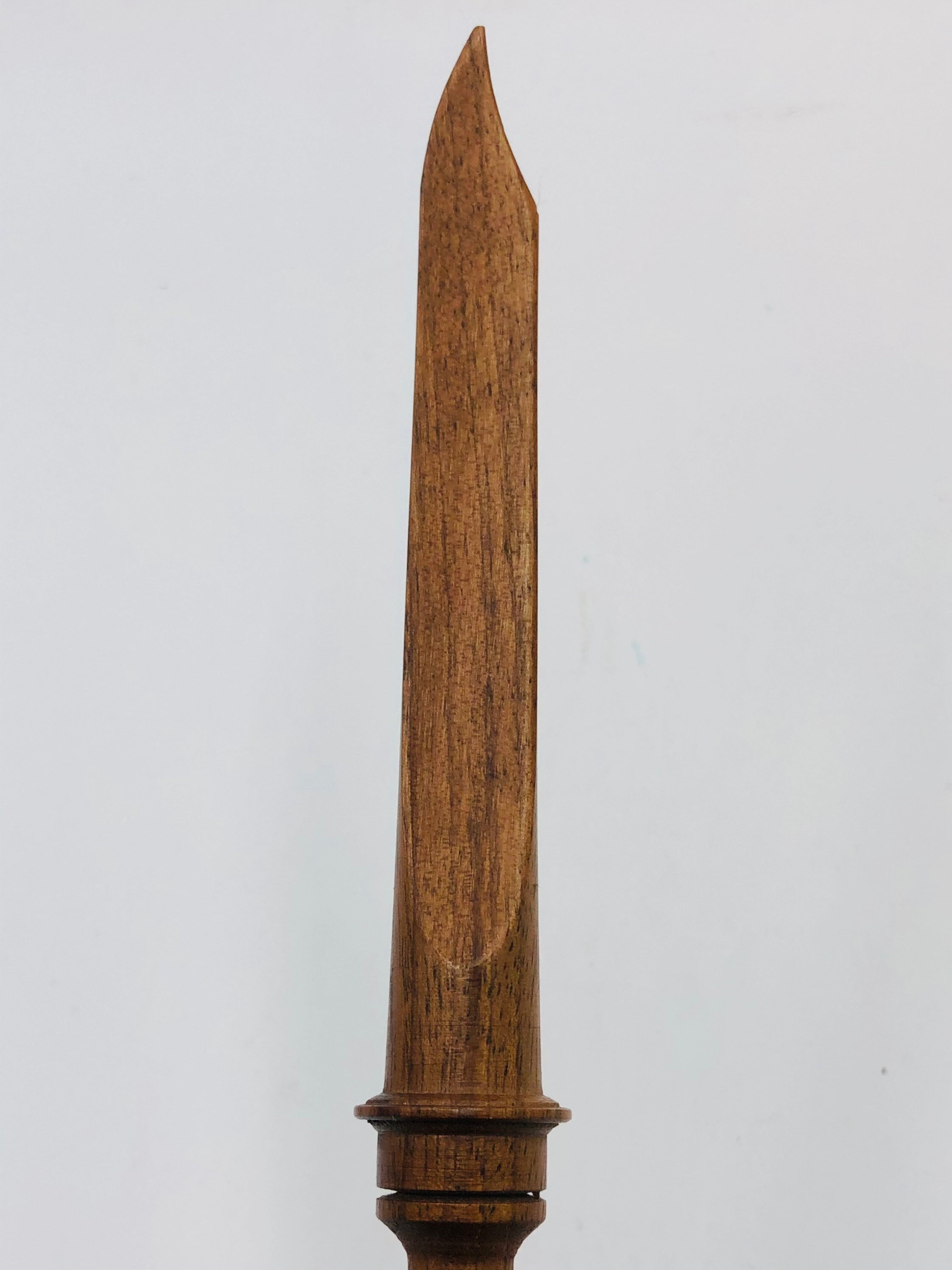 Vintage Wood hand carved letter Opener Wood Sculptured letter Etsy