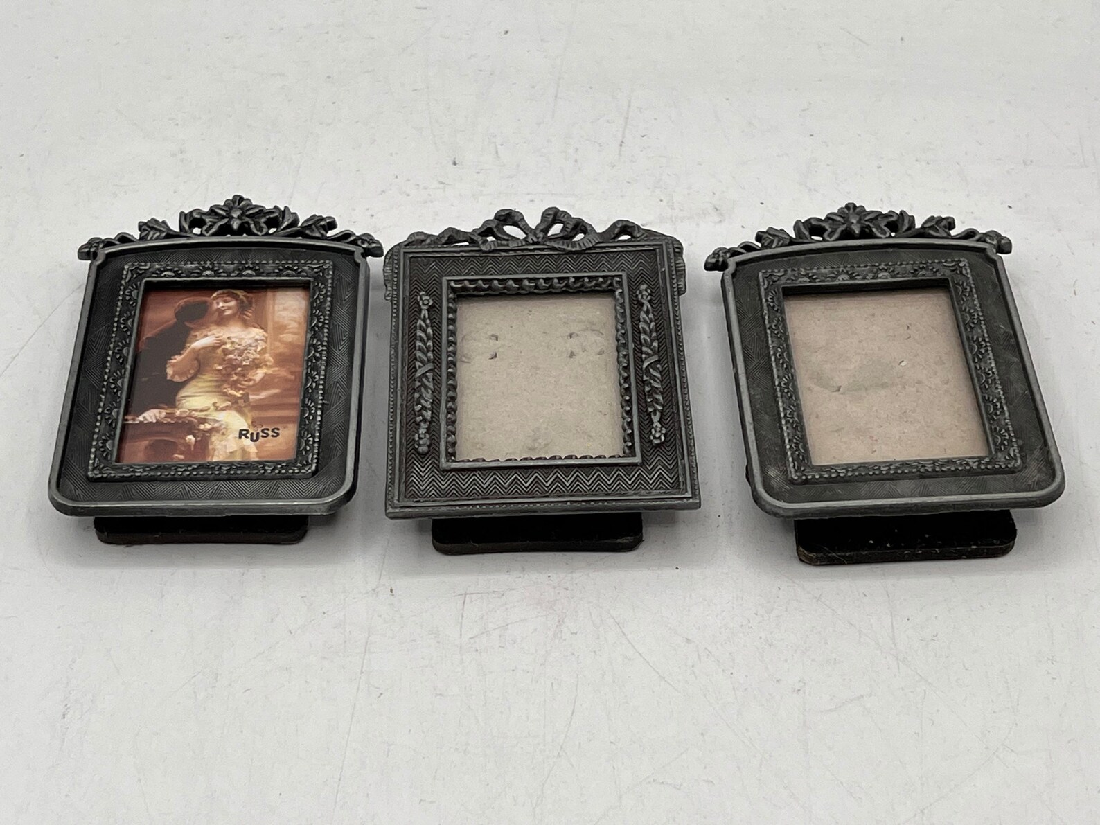 Vintage Russ Picture Frames Set of 3 Mini Frames Ornate Etsy