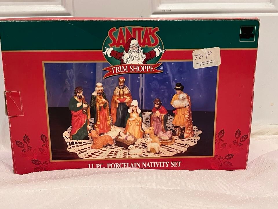 Vintage 10-piece Porcelain Nativity Set - Santa's Trim Shop - Etsy