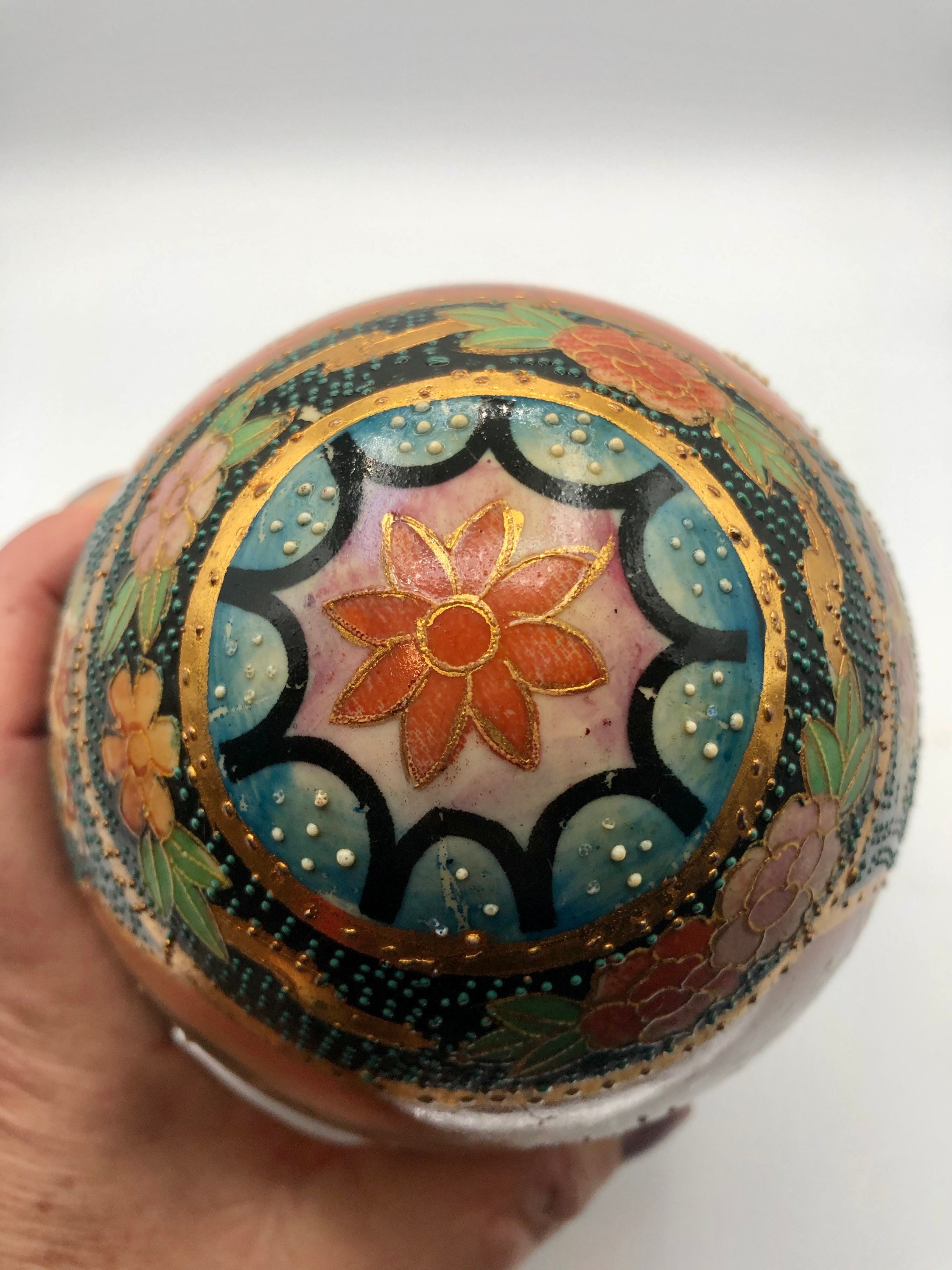 Vintage Royal Satsuma Ceramic Egg 7 Eggs Hand Painted Etsy