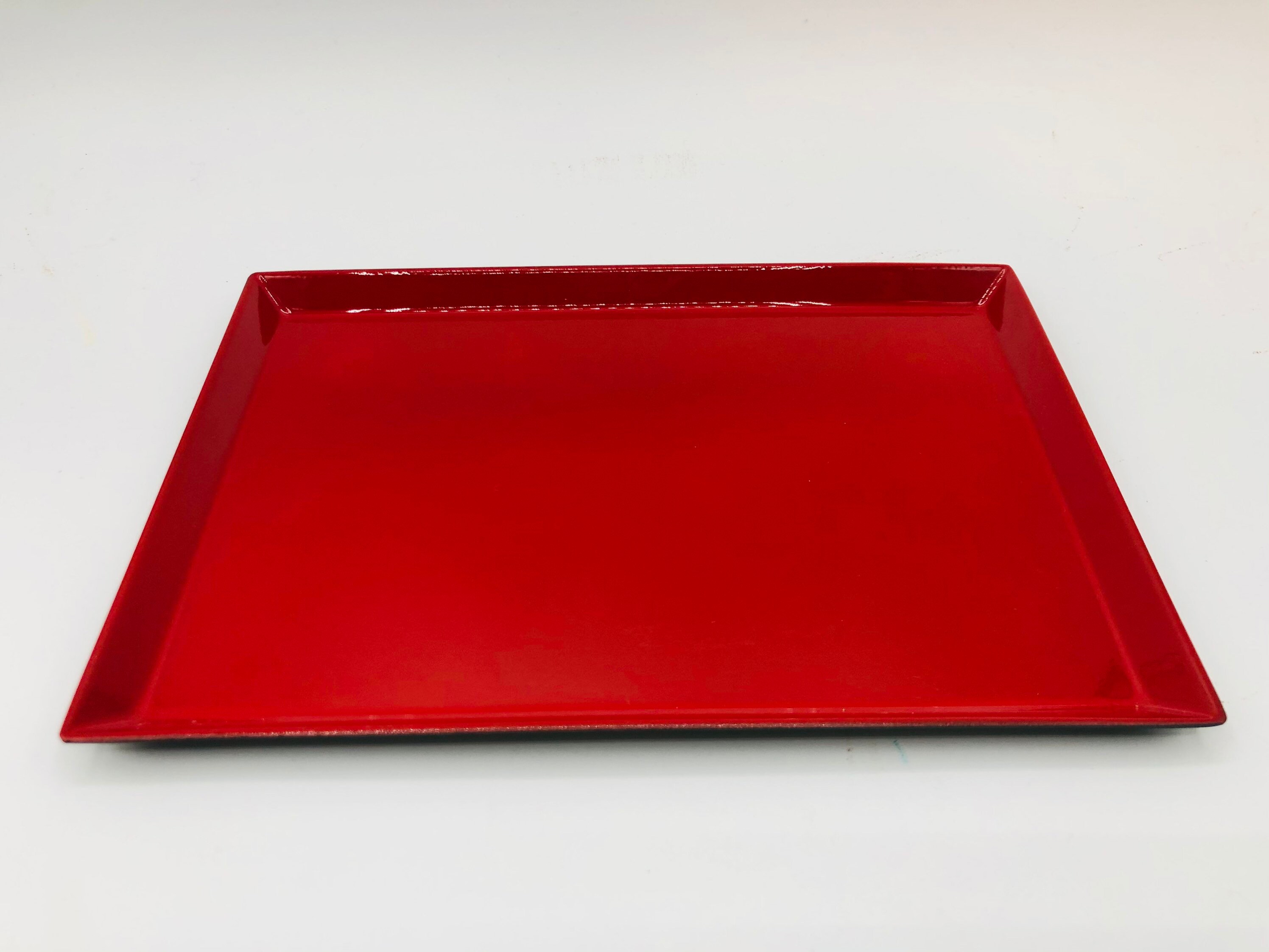 VINTAGE Signed Red Lacquer ware Tray Made in Japan Multi Etsy