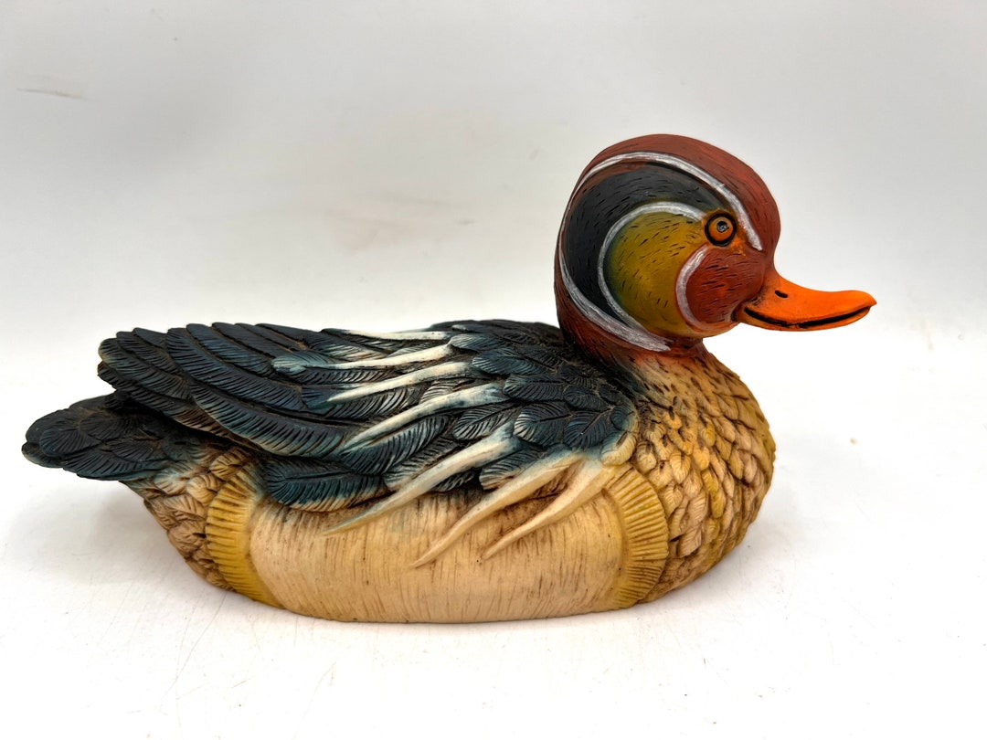 Vintage Mallard Duck Sculpture, Made in Italy, Hand Painted, Bertolozzi ...