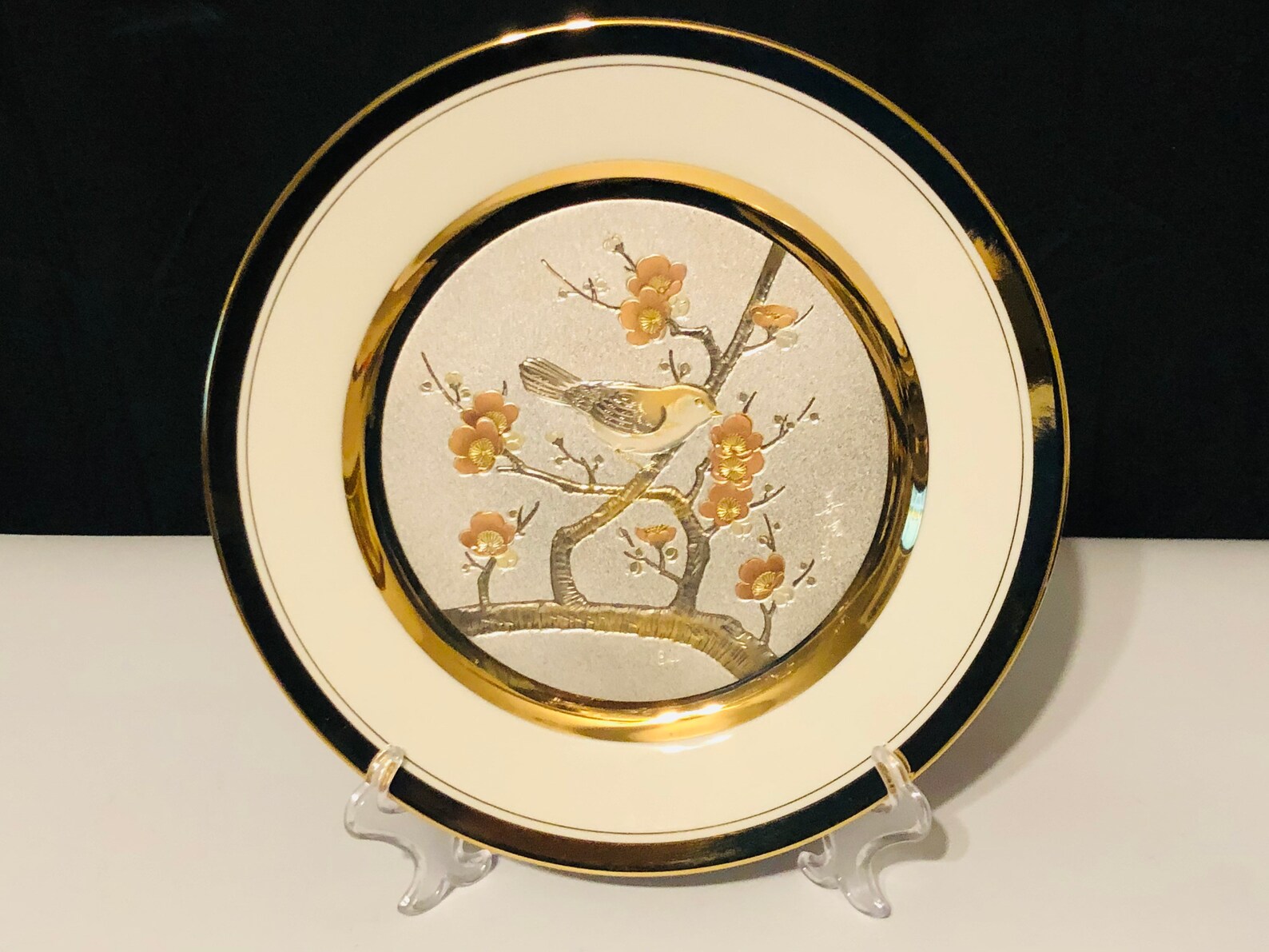 Vintage Chokin Collection Plate By Yoshinobu Hara w/ White and Etsy