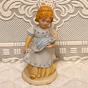 A2 - Avon Figurine, A Mother's Love, Kitsch Decor, Ceramic Figurine, Mother Holding Child,  Lady Statue, Collectible Avon, Home Decor