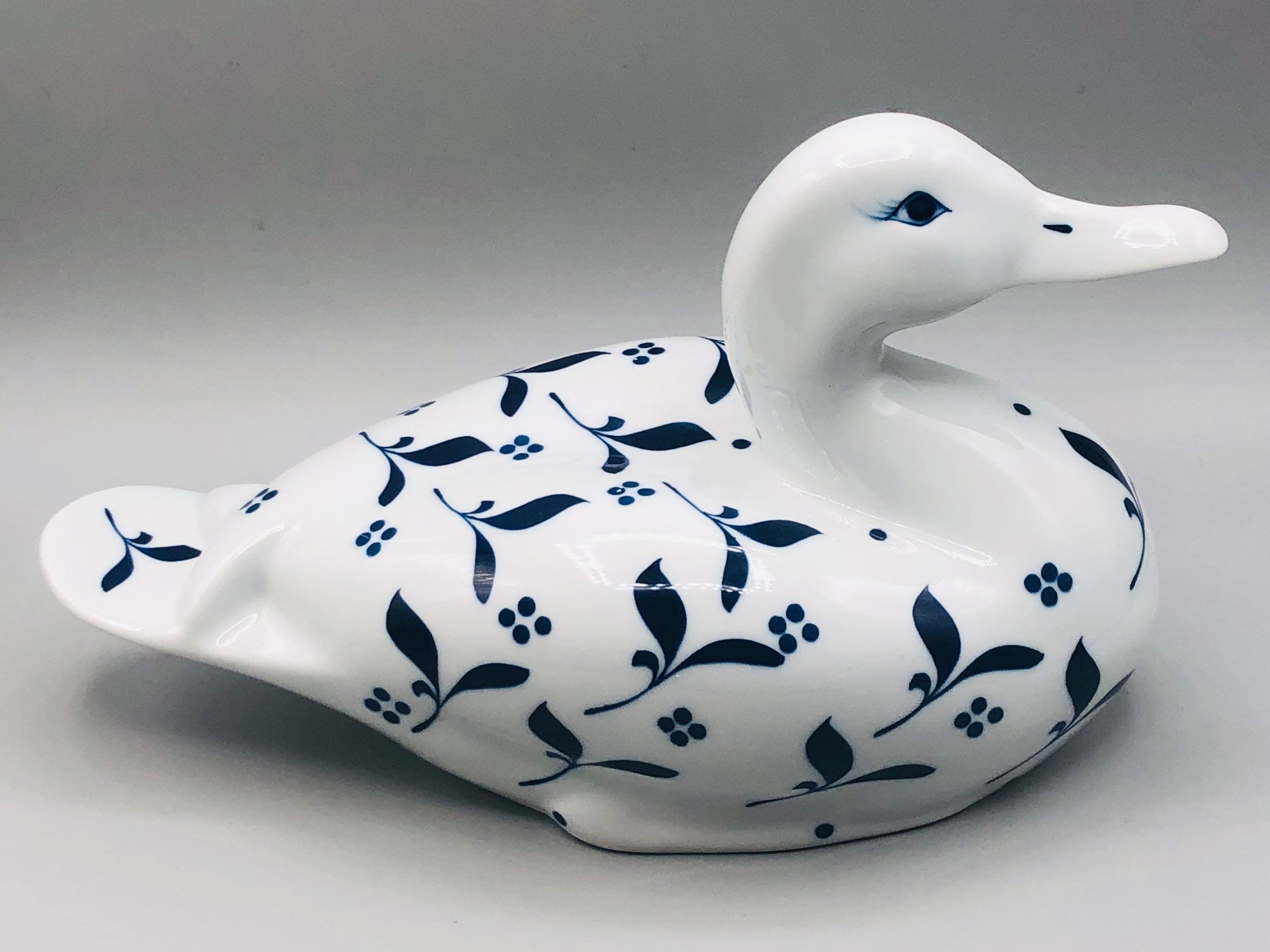 Vintage Gallo Design Porcelain Set of 3 Ducks Cobalt Blue Etsy