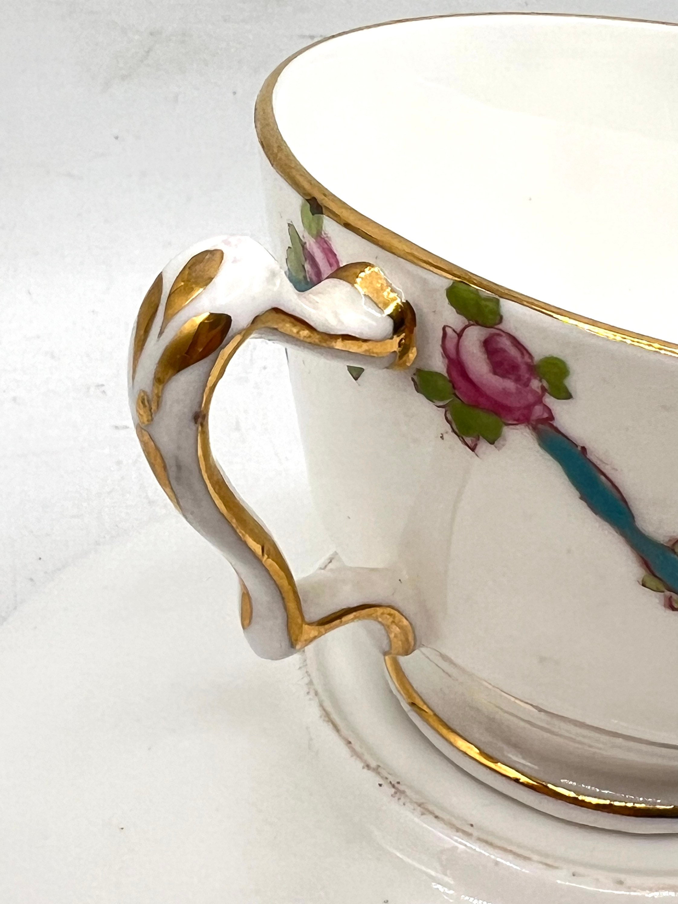 ヴィンテージ クラウン スタッフォードシャー ティーカップ＆ソーサー