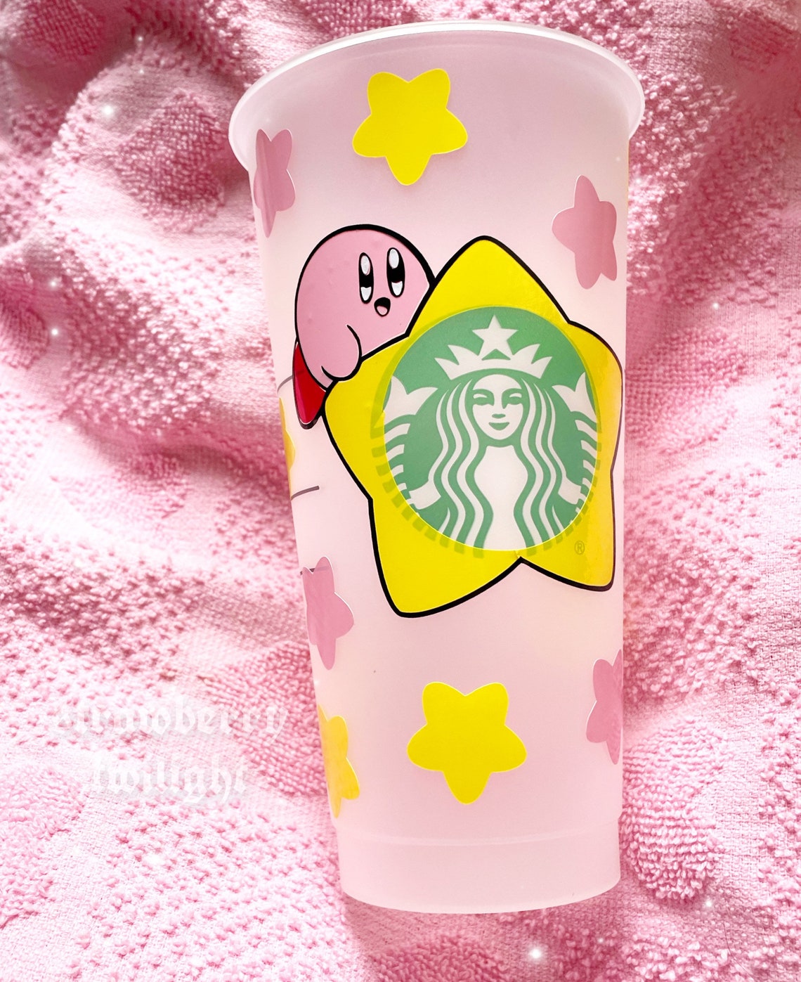 Kirby Custom Starbucks Venti Cold Cup Tumbler Cup Etsy