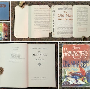 Vintage, ERNEST HEMINGWAY, The Old Man and the Sea, True First 1st UK (United Kingdom) Edition, First Printing 1952, HardCover Book