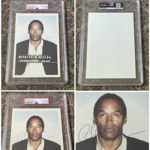 Incredibly Rare OJ Simpson Signed Autographed Mugshot Photo Photograph PSA/DNA Authentication, We Believe a One-of-a-Kind Signed Photo