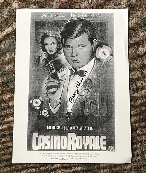 Rare Barry Nelson, the 1st James Bond, Signed, Numbered, #56/250