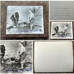 Rare, Vintage, Spanky McFarland (of Spanky and our Gang TV Series fame) Boldly SIGNED, Framed black and White Photo Photograph