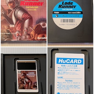Vintage, Rare, NEC PC Enge Runner Lost Labyrinth HU Kartenspiel mit Original Etui, japanische Postkarten Informationen, Must See Video
