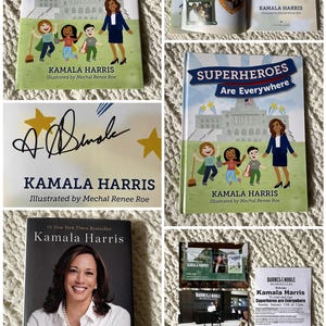 &quot;Selten, Kamala Harris persönlich HAND SIGNIERT / Autogramm &quot;&quot;Superheroes Are Everywhere,&quot; Hardcover Buch + &quot;&quot;The Truths We Hold&quot; HK Buch&quot;