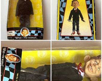 Rare, Vintage, 1998 Vintage Alfred E Neuman "Mad Magazine" 11" Action Figure Doll Complete in Box NEW