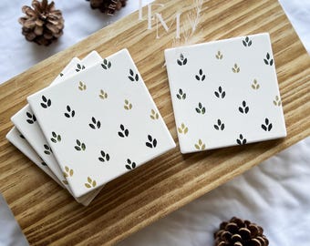 Scandi No. 2 Coaster Set | Coaster Set of 4 | Scandinavian Art | Farmhouse Table | Coffee Table Decor | Living Room Decor | Art Coasters |