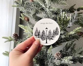 Courage, Dear Heart Vinyl Sticker: C.S. Lewis quotes, Stickers