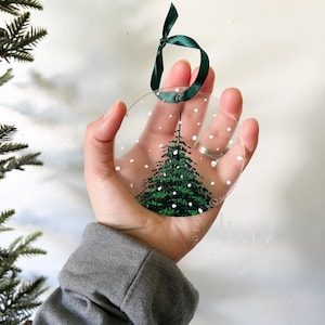 Acrylic Pine Tree Ornament | Christmas Tree | Christmas Ornaments | Pine Trees | Christmas Tree Ornaments | Hand Painted Ornaments |