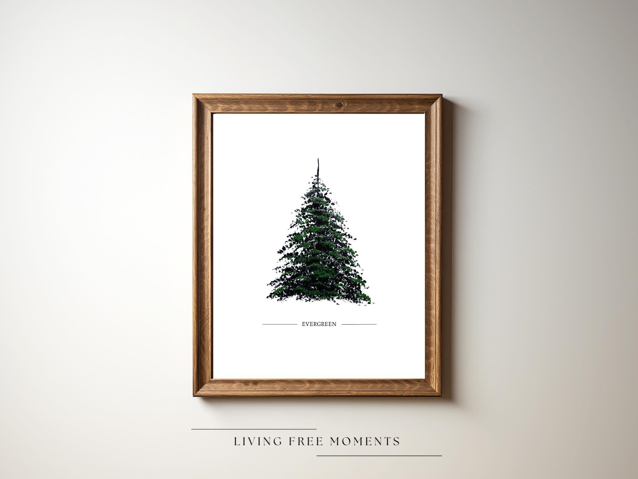 Evergreen Tree Art Print: Mountain Nursery Decor - Etsy