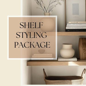 Virtual Shelf Styling Package | Custom Online E-Design | Bookshelves Decor Service | Mood Board + Shopping Links