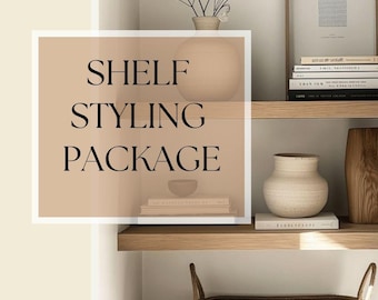 Virtual Shelf Styling Package | Custom Online E-Design | Bookshelves Decor Service | Mood Board + Shopping Links
