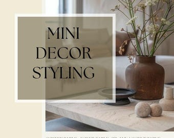 Op maat gemaakte salontafel, foyertafel, mantelstyling | Virtuele eDesign-service | Online decoratieservice | Moodboard + boodschappenlijstje
