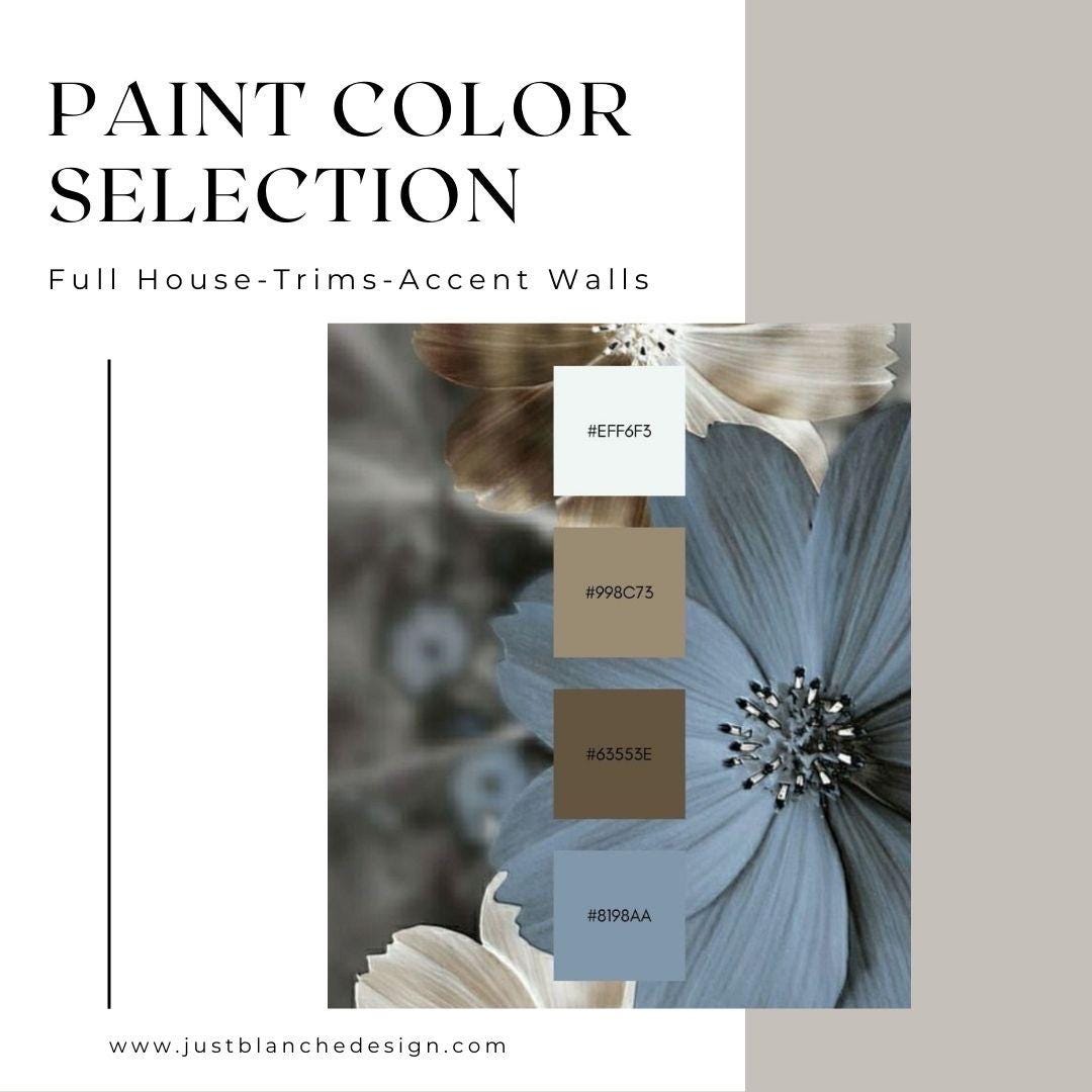 Custom Paint Color Palette & Wallpaper Selection, Virtual Home Styliing ...