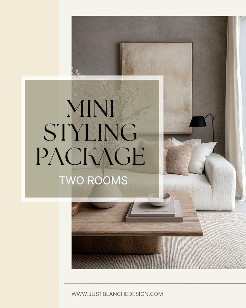 Virtual Interior Design Package, Two Rooms, Mood Board, Shopping List (Digital Service) image 1